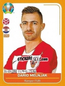 Sticker Dario Melnjak - UEFA Euro 2020 Preview. 528 stickers version n. CRO14 - Panini