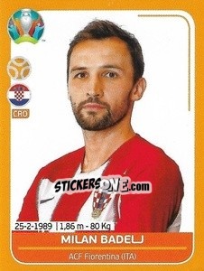 Figurina Milan Badelj - UEFA Euro 2020 Preview. 528 stickers version - Panini