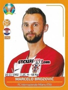 Sticker Marcelo Brozovic - UEFA Euro 2020 Preview. 528 stickers version n. CRO16 - Panini