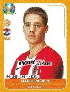 Sticker Mario Pašalic - UEFA Euro 2020 Preview. 528 stickers version n. CRO20 - Panini