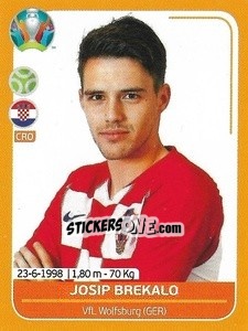 Sticker Josip Brekalo - UEFA Euro 2020 Preview. 528 stickers version n. CRO25 - Panini