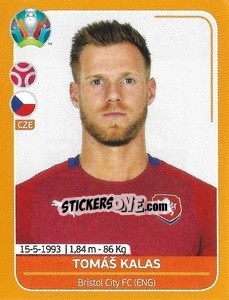 Sticker Tomáš Kalas - UEFA Euro 2020 Preview. 528 stickers version n. CZE14 - Panini