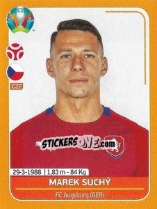Sticker Marek Suchý - UEFA Euro 2020 Preview. 528 stickers version n. CZE15 - Panini