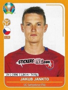 Sticker Jakub Jankto - UEFA Euro 2020 Preview. 528 stickers version - Panini