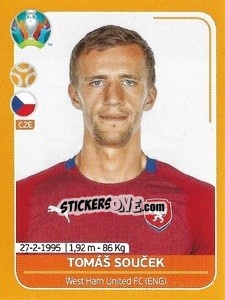 Sticker Tomáš Soucek - UEFA Euro 2020 Preview. 528 stickers version n. CZE18 - Panini