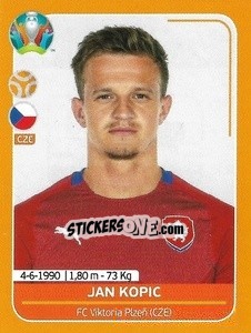 Figurina Jan Kopic - UEFA Euro 2020 Preview. 528 stickers version n. CZE20 - Panini