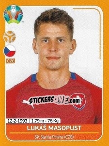 Sticker Lukáš Masopust - UEFA Euro 2020 Preview. 528 stickers version n. CZE21 - Panini