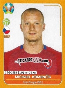 Sticker Michael Krmencík - UEFA Euro 2020 Preview. 528 stickers version n. CZE24 - Panini