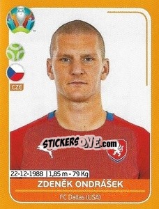 Sticker Zdeněk Ondrášek - UEFA Euro 2020 Preview. 528 stickers version n. CZE26 - Panini