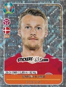 Sticker Simon Kjær - UEFA Euro 2020 Preview. 528 stickers version n. DEN4 - Panini