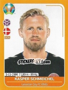 Sticker Kasper Schmeichel - UEFA Euro 2020 Preview. 528 stickers version n. DEN5 - Panini