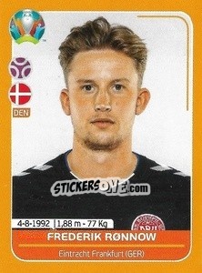 Sticker Frederick Rønnow - UEFA Euro 2020 Preview. 528 stickers version n. DEN6 - Panini
