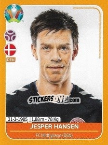 Sticker Jesper Hansen - UEFA Euro 2020 Preview. 528 stickers version n. DEN7 - Panini