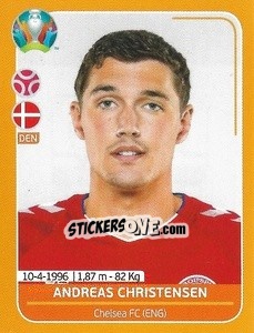 Sticker Andreas Christensen - UEFA Euro 2020 Preview. 528 stickers version - Panini