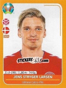 Sticker Jens Stryger Larsen - UEFA Euro 2020 Preview. 528 stickers version - Panini