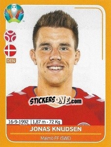 Figurina Jonas Knudsen - UEFA Euro 2020 Preview. 528 stickers version - Panini