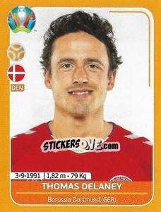 Sticker Thomas Delaney - UEFA Euro 2020 Preview. 528 stickers version n. DEN15 - Panini