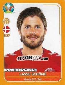 Sticker Lasse Schöne - UEFA Euro 2020 Preview. 528 stickers version n. DEN17 - Panini