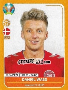 Sticker Daniel Wass - UEFA Euro 2020 Preview. 528 stickers version n. DEN18 - Panini