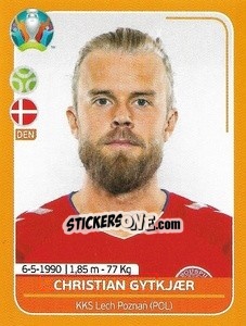 Sticker Christian Gytkjær - UEFA Euro 2020 Preview. 528 stickers version n. DEN23 - Panini