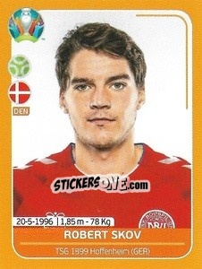 Sticker Robert Skov - UEFA Euro 2020 Preview. 528 stickers version - Panini