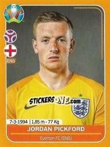 Sticker Jordan Pickford - UEFA Euro 2020 Preview. 528 stickers version n. ENG5 - Panini