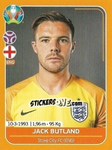 Sticker Jack Butland - UEFA Euro 2020 Preview. 528 stickers version n. ENG7 - Panini