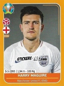 Cromo Harry Maguire - UEFA Euro 2020 Preview. 528 stickers version - Panini