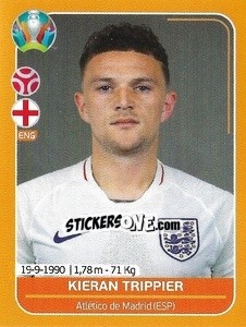 Sticker Kieran Trippier - UEFA Euro 2020 Preview. 528 stickers version n. ENG10 - Panini
