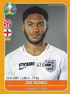 Sticker Joe Gomez - UEFA Euro 2020 Preview. 528 stickers version n. ENG11 - Panini