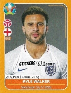 Sticker Kyle Walker - UEFA Euro 2020 Preview. 528 stickers version - Panini