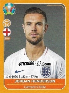 Sticker Jordan Henderson - UEFA Euro 2020 Preview. 528 stickers version n. ENG16 - Panini