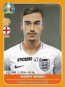 Sticker Harry Winks - UEFA Euro 2020 Preview. 528 stickers version - Panini