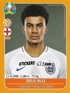 Sticker Dele Alli - UEFA Euro 2020 Preview. 528 stickers version - Panini