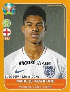 Cromo Marcus Rashford - UEFA Euro 2020 Preview. 528 stickers version - Panini