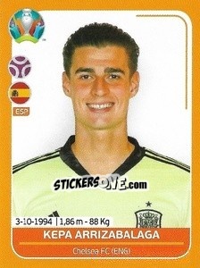 Sticker Kepa Arrizabalaga - UEFA Euro 2020 Preview. 528 stickers version n. ESP5 - Panini