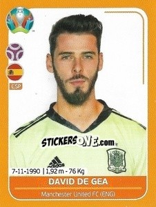 Cromo David de Gea - UEFA Euro 2020 Preview. 528 stickers version - Panini