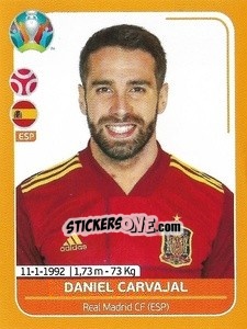Sticker Daniel Carvajal - UEFA Euro 2020 Preview. 528 stickers version n. ESP10 - Panini