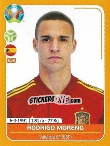 Sticker Rodrigo Moreno - UEFA Euro 2020 Preview. 528 stickers version n. ESP23 - Panini