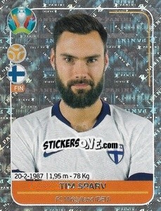Sticker Tim Sparv - UEFA Euro 2020 Preview. 528 stickers version n. FIN4 - Panini