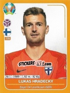Sticker Lukas Hradecky - UEFA Euro 2020 Preview. 528 stickers version n. FIN5 - Panini