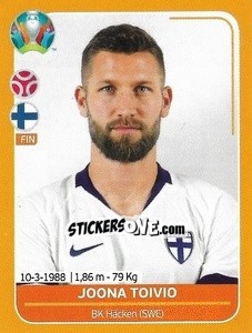 Sticker Joona Toivio - UEFA Euro 2020 Preview. 528 stickers version n. FIN9 - Panini