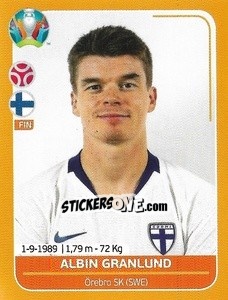 Sticker Albin Granlund - UEFA Euro 2020 Preview. 528 stickers version - Panini