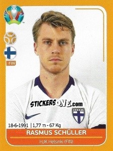 Sticker Rasmus Schüller - UEFA Euro 2020 Preview. 528 stickers version n. FIN17 - Panini