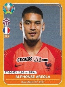 Sticker Alphonse Areola - UEFA Euro 2020 Preview. 528 stickers version n. FRA6 - Panini