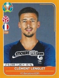 Sticker Clément Lenglet - UEFA Euro 2020 Preview. 528 stickers version - Panini