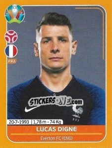 Sticker Lucas Digne - UEFA Euro 2020 Preview. 528 stickers version n. FRA11 - Panini