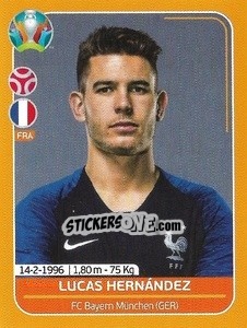Sticker Lucas Hernández - UEFA Euro 2020 Preview. 528 stickers version n. FRA12 - Panini
