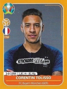 Sticker Corentin Tolisso - UEFA Euro 2020 Preview. 528 stickers version n. FRA15 - Panini