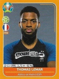 Sticker Thomas Lemar - UEFA Euro 2020 Preview. 528 stickers version n. FRA20 - Panini
